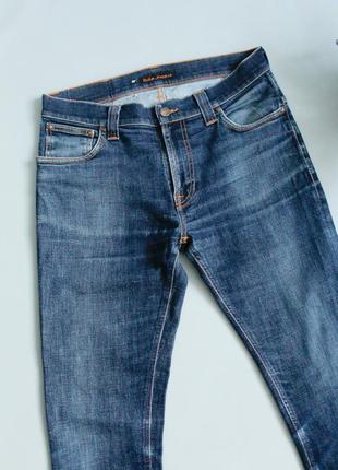 Nudie jeans thin finn italy 🇮🇹 джинси чоловічі сині нуді левайс левіс levis wrangler gstar lee hilfiger m l4 фото