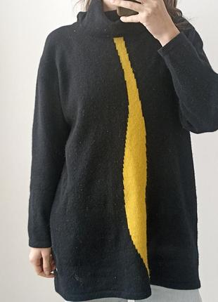 Черная шерстяная кофта raphaela marco