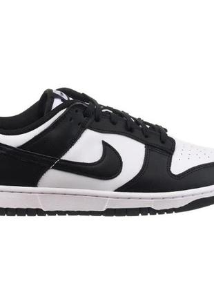 Nike dunk low retro white black1 фото