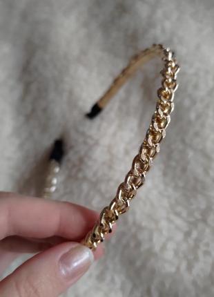 Обруч косичкою металічний