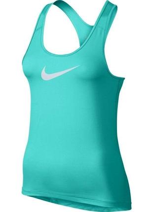 Nike® pro tank turquoise/white майка спортивна топ