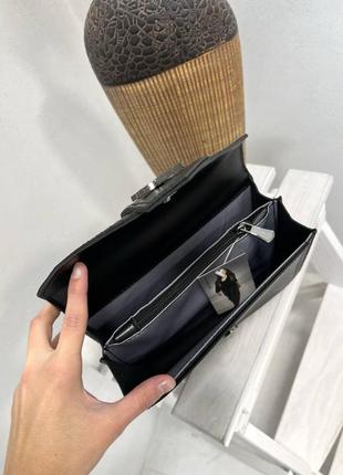 Женская сумка лоран комбинированная черная4 фото