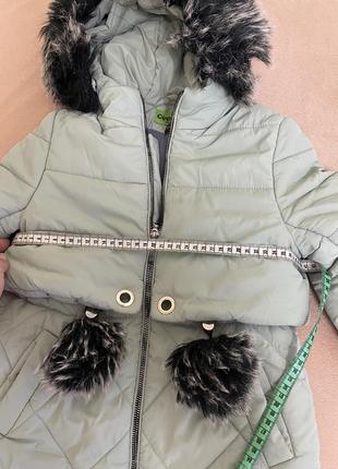 Зимняя удлиненная куртка 7-8 лет4 фото