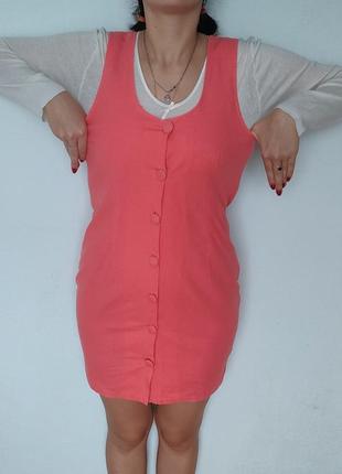 Мини-платье с льном astor3 фото