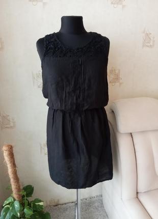 Натуральное летнее платье, вискоза, кружево