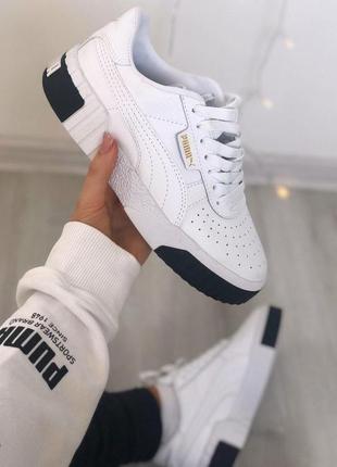 Потрясающие кожаные женские кроссовки puma в белом цвете (весна-лето-осень)😍