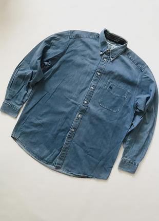 Мужская джинсовая рубашка рубашка burberrys оригинал2 фото