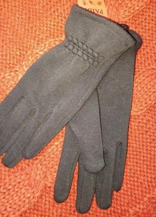Женские трикотажные перчатки коричневые (7; 7,5; 8; 8,5)1 фото