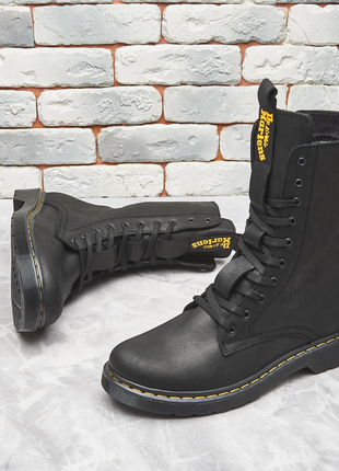 Зимові черевики dr. martens air wair з високоякісної натуральної  м'якої щільної шкіри хутро і байка6 фото