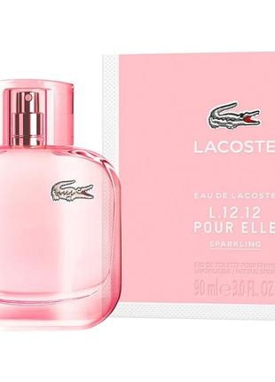 Женская туалетная вода lacoste l. 12.12 pour elle sparkling  90 мл
