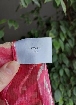 Шелковая блуза в цветочный принт шовкова блузка в квітковий принт4 фото