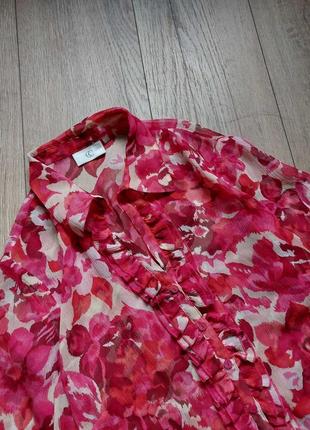 Шелковая блуза в цветочный принт шовкова блузка в квітковий принт3 фото