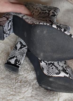 Ботильоны со змеиным принтом