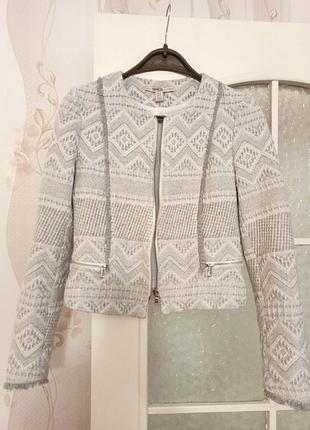 Жакет серый теплый zara2 фото