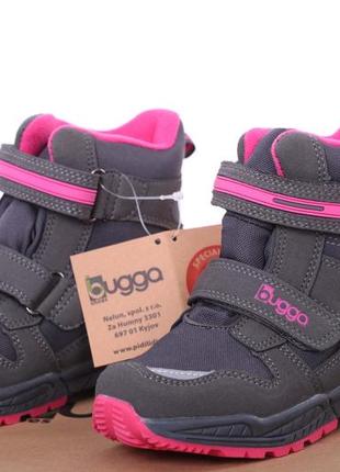 Зимние термо ботинки bugga waterproof серые