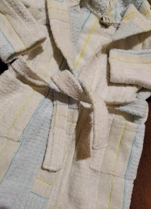 Махровий халат із капюшоном під пояс2 фото