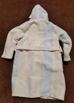 Махровий халат із капюшоном під пояс4 фото