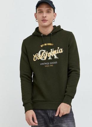 Теплий костюм produkt by jack & jones на флісі s-2xl темний хакі2 фото