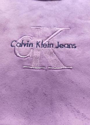 Вінтажний світшот calvin klein з вишитим лого3 фото