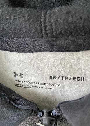 Under armour женское черное худи ua rival flce emb fz hoodie7 фото