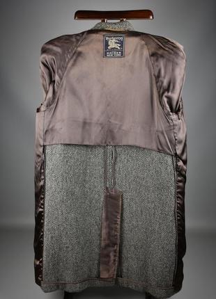 Burberry вінтажне жіноче вовняне твідове пальто сіре щільне розмір s3 фото