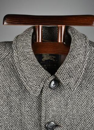 Burberry винтажное женское шерстяное твидовое пальто серое плотное размер s2 фото