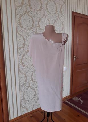Шелковое платье-туника 100% шелк нарядное3 фото