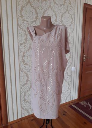 Шелковое платье-туника 100% шелк нарядное4 фото