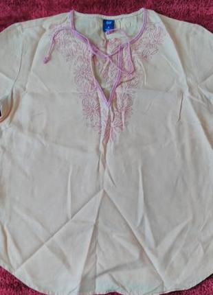 Льняная блуза с вышивкой от gap