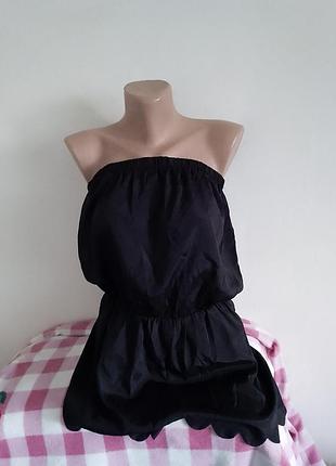 Чёрный ромпер шортами