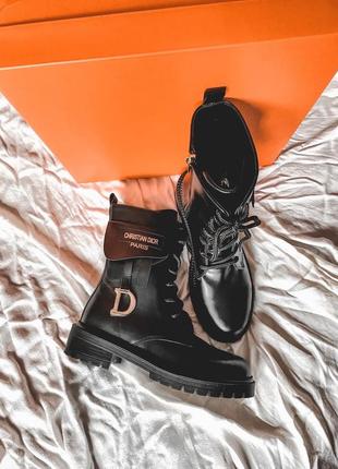 Ботинки женские dior boot black5 фото