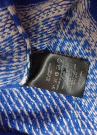 Стильный винтажный шерстяной кардиган кофта джемпер свитер скандинавский мотив9 фото