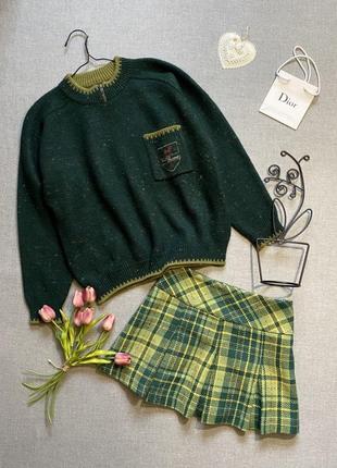 Вовняний зелений светр o'neill, американський, теплий, шерсть, вовна8 фото