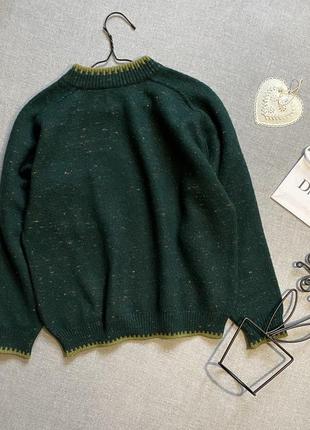 Полушерстяной зелёный свитер o'neill, американский,7 фото