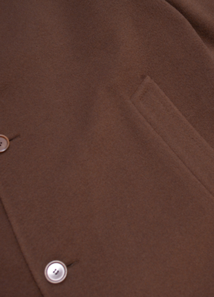 Canali шикарне пальто від luxury бренду бежеве коричневе кашемір + шерсть6 фото
