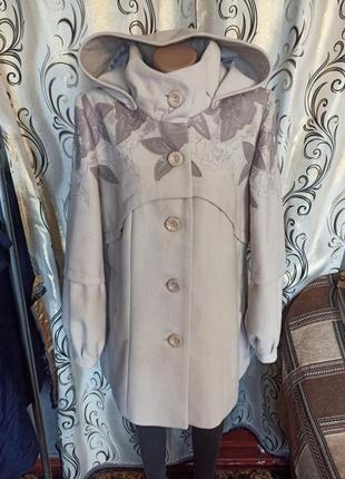 Дуже гарне жіноче демисезонне пальто великого розміру furtex lady