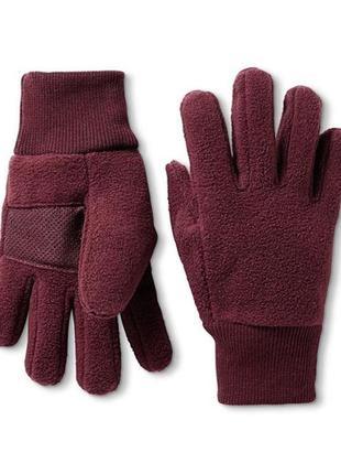 ☘ теплые антискользящие перчатки флисовые от tchibo