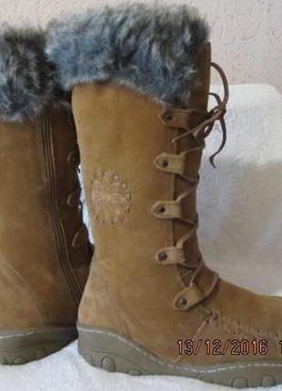 Женские  сапоги, натур. замш