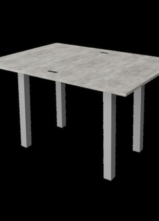 Стол обеденный раскладной неман юк бетон/серый3 фото