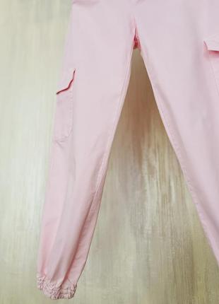 Брюки брюки карго розовые4 фото