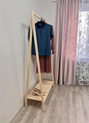 Вішалка стійка для одягу. стойка для одежды вешалка напольная из дерева