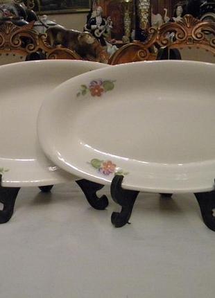 Тарелки - селёдочница 2 шт ссср зик конаково роспись