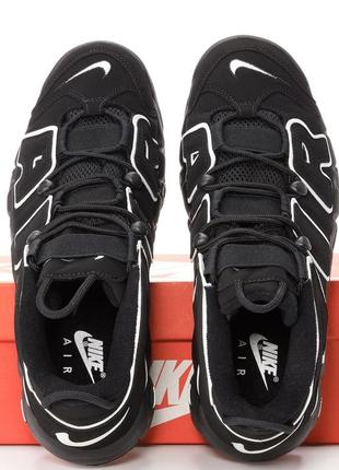 nike air more uptempo black white