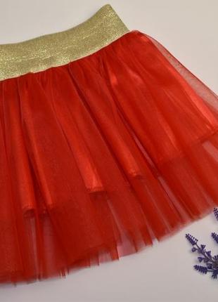 Спідничка червона фатин 98-128 см