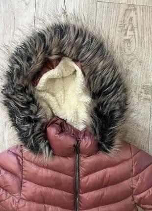 Пальто куртка зима на дівчинку 8р 128 next zara mango3 фото