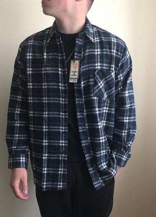 4 цвета! байковая рубашка vesta (чехия), в клеточку, клетку, геометрический принт, в полоску, теплая, зимняя, повседневная, оверсайз, фланелевая