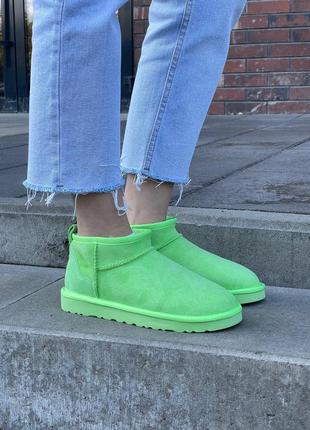 👟 угги   ugg classic ultra mini parakeet green   / наложка bs👟