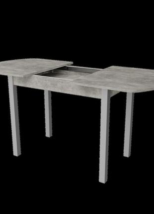Стол обеденный раздвижной неман модерн бетон/серый4 фото