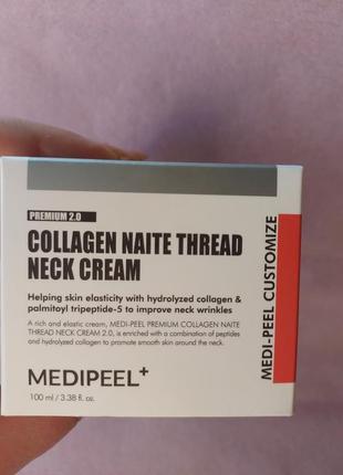 Подтягивающий&nbsp;крем&nbsp;для&nbsp;шеи&nbsp;з&nbsp;пептидним&nbsp;комплексом&nbsp;medi-peel premium collagen naite thread neck cream 2.0, 100ml