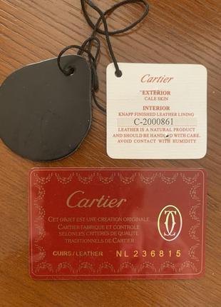 Cartier кожаная сумка, с документами и заметкой. оригинал. есть сертификат и номерной знак.6 фото